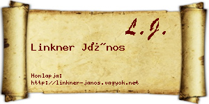Linkner János névjegykártya