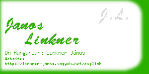 janos linkner business card